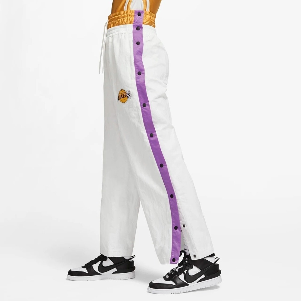 NEW Nike Ambush Lakers Tearaway Pants Womens‎ L White NBA Track Gorpcore Snap
